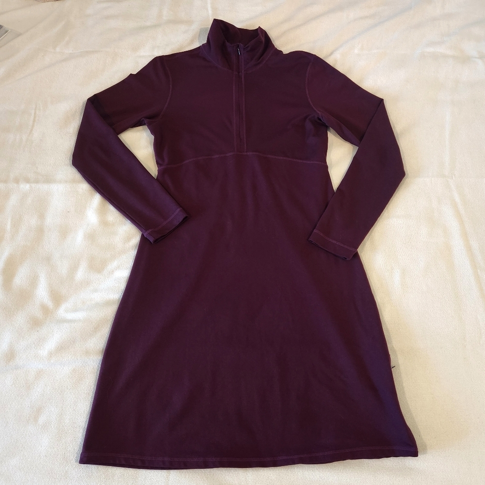 Title Nine 1/4 Zip Dream Purple Plum Dress Sz Small Long Sleeve Athleisure